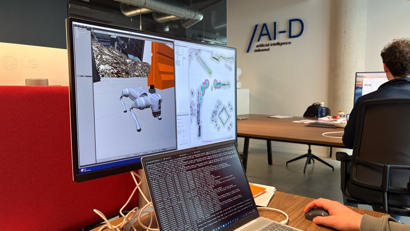 Robothond navigeert door een bouwwerf met behulp van LIDAR